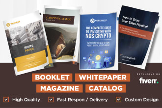 make a unique design booklet, brochures, magazines, catalogs