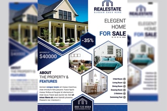 design professional real estate flyer or poster