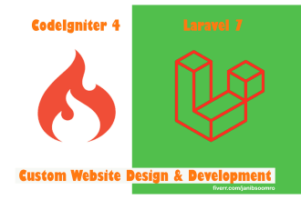 create laravel, codeigniter and django custom website