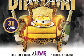 create awesome event flyers, poster in 24, urgent 5 hours