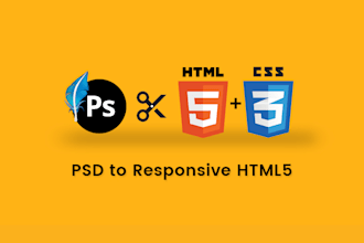 convert psd to HTML, xd, sketch, figma to HTML bootstrap