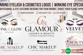 design a luxury eyelash and beauty logo