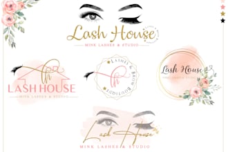 do eyelash,winking eyelash,cosmetics,makeup logo for you