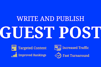 write and publish guest post for your website and niche