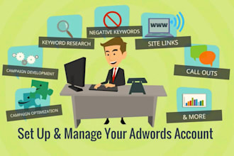 setup n manage your google ads adwords PPC campaigns