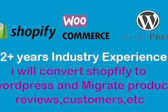 do shopify wordpress convertion within 24 hours