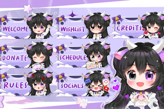 create cute custom twitch panel