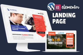 design wordpress landing page, squeeze page sales funnel by elementor pro in 24h