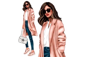 draw professional fashion illustration