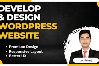 develop and design a secure and optimized wordpress website