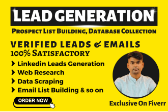 do lead generation, cold email, email list building, and database collection