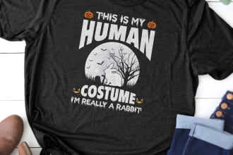 do custom creative and graphic halloween t shirt design