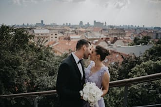 moody wedding photo editing
