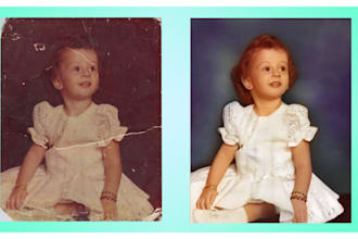 do photo restoration and photo retouch