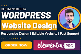 design a business wordpress website design using elementor