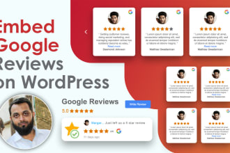 embed your google reviews on wordpress website