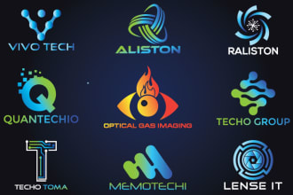 do modern tech start up, software, crypto ,technology logo