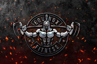 design 2 eye catching, gym fitness, and sports logo