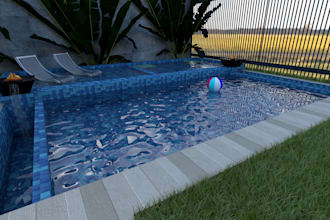 design 3d modeling of your pool and spa realistic renders