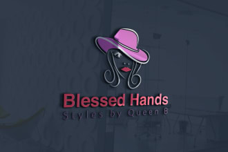 design hair extension beauty saloon and fashion logo