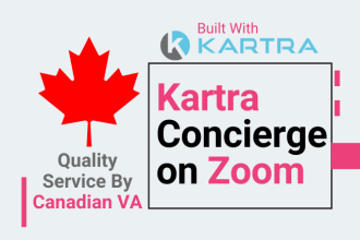 be your kartra concierge on zoom to help you with setup of sales funnels