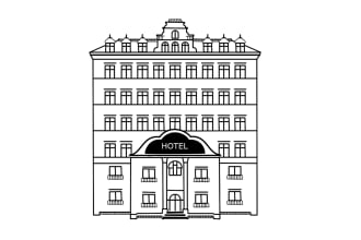 draw detailed line art of your favorite place or building