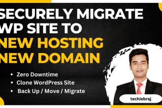 securely migrate wp site to new server and domain