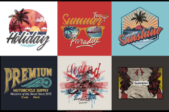 create amazing trendy or vintage t shirts designs