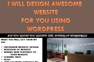 design awesome website for you