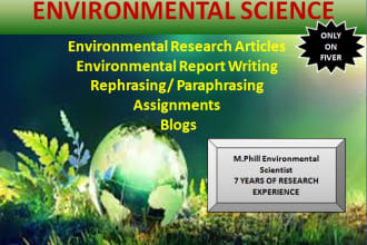 write, analyze and research environmental science content