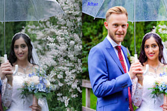photoshop wedding photo editing and color correction