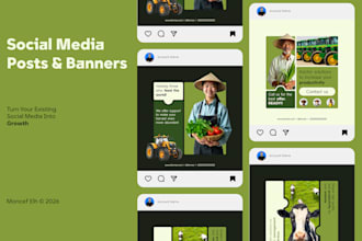 design professional social media posts and social media branding