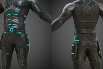 do 3d character modeling,object modeling, texturing, rigging