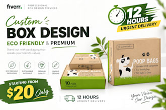 create ecofriendly modern box product packaging design