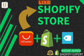 create shopify store or manage shopify website