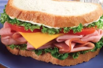 record my self making a sandwich with an english accent