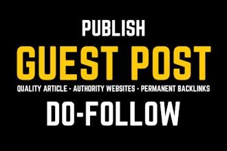 write article and publish guest post on high traffic domain