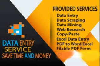 data typing, data entry, file conversion
