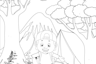 do coloring page illustrations and activity book illustrations