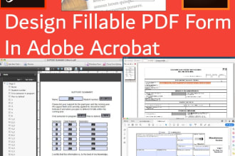 design pdf fillable form in adobe acrobat within 24 hrs