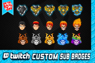 create a unique custom sub badges twitch for you