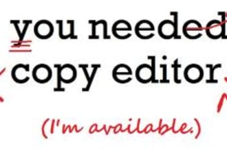 proofread or copy edit any piece of work you need