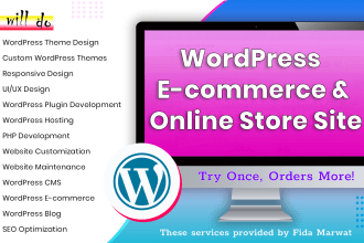 develop custom wordpress cms and woo commerce website