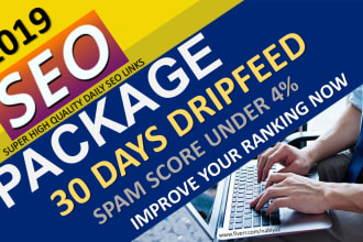 submit 30 days drip feed SEO link building service for daily update