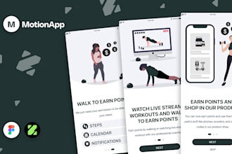 design onboarding or walkthrough screens for mobile app