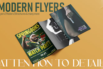 design business flyers, event flyers and brochures