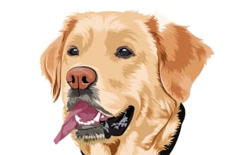 draw vector art pet animal from your photo