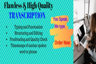 transcribe audio and do video transcription in 24 hours