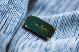 design luxurious clothing hang tag label within 6 hours