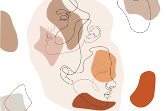 create boho style line art illustration in 24 hours
